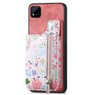 For Realme C20/C11 2021 Retro Painted Zipper Wallet Back Phone Case(Pink) - 1