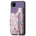 For Realme C20/C11 2021 Retro Painted Zipper Wallet Back Phone Case(Purple) - 1