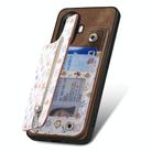For Realme C20/C11 2021 Retro Painted Zipper Wallet Back Phone Case(Brown) - 3