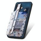 For Realme C20/C11 2021 Retro Painted Zipper Wallet Back Phone Case(Blue) - 3