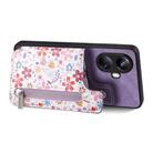 For Realme C21Y Retro Painted Zipper Wallet Back Phone Case(Purple) - 2