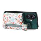 For Realme C21Y Retro Painted Zipper Wallet Back Phone Case(Green) - 2