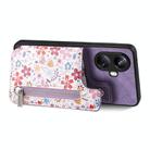 For Realme C31 Retro Painted Zipper Wallet Back Phone Case(Purple) - 2