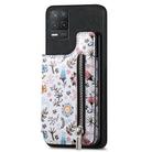 For Realme 8 5G/V13 5G Retro Painted Zipper Wallet Back Phone Case(Black) - 1