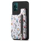 For Realme 9 Pro Retro Painted Zipper Wallet Back Phone Case(Black) - 1