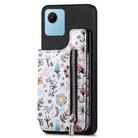 For Realme C30S Retro Painted Zipper Wallet Back Phone Case(Black) - 1