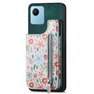 For Realme C30S Retro Painted Zipper Wallet Back Phone Case(Green) - 1