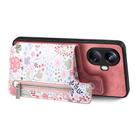 For  Realme 11 5G Retro Painted Zipper Wallet Back Phone Case(Pink) - 2