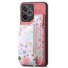 For Realme Neo 7 Retro Painted Zipper Wallet Back Phone Case(Pink) - 2