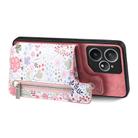 For Realme Neo 7 Retro Painted Zipper Wallet Back Phone Case(Pink) - 3