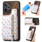 For Realme Neo 7 Retro Painted Zipper Wallet Back Phone Case(Brown) - 1
