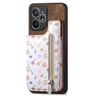 For Realme Neo 7 Retro Painted Zipper Wallet Back Phone Case(Brown) - 2
