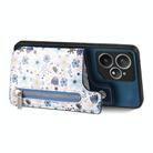 For Realme Neo 7 Retro Painted Zipper Wallet Back Phone Case(Blue) - 3