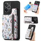 For Realme Neo 7 Retro Painted Zipper Wallet Back Phone Case(Black) - 1