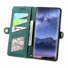 For Itel S23+ Geometric Zipper Wallet Side Buckle Leather Phone Case(Green) - 3