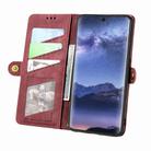 For Itel S23+ Geometric Zipper Wallet Side Buckle Leather Phone Case(Red) - 3