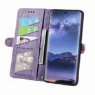 For Itel S23+ Geometric Zipper Wallet Side Buckle Leather Phone Case(Purple) - 3
