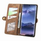 For Itel S23+ Geometric Zipper Wallet Side Buckle Leather Phone Case(Brown) - 3