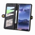 For Itel S23+ Geometric Zipper Wallet Side Buckle Leather Phone Case(Black) - 3