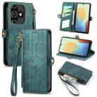 For Tecno Spark Go 2024 Geometric Zipper Wallet Side Buckle Leather Phone Case(Green) - 1