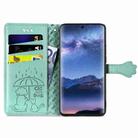 For Tecno Itel S23+ Cat and Dog Embossed Leather Phone Case(Green) - 3