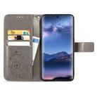 For Tecno Itel S23+ Four-leaf Clasp Embossed Buckle Leather Phone Case(Grey) - 3