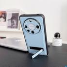 For Huawei Mate 60 Litchi Texture Fold Holder Shockproof Phone Case(Blue) - 2