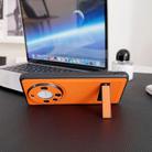 For Huawei Mate 60 Pro Litchi Texture Fold Holder Shockproof Phone Case(Orange) - 3