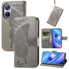 For Blackview A200 Pro Butterfly Love Flower Embossed Leather Phone Case(Gray) - 1