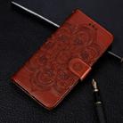 Mandala Embossing Pattern Horizontal Flip Leather Case for Samsung Galaxy A40, with Holder & Card Slots & Wallet & Photo Frame &  Lanyard(Brown) - 1