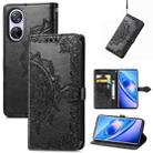 For Blackview A200 Pro Mandala Flower Embossed Leather Phone Case(Black) - 1