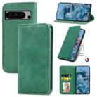 For Google Pixel 8 Retro Skin Feel Magnetic Horizontal Flip Leather Phone Case(Green) - 1