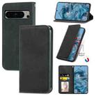 For Google Pixel 8 Retro Skin Feel Magnetic Horizontal Flip Leather Phone Case(Black) - 1