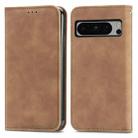 For Google Pixel 8 Retro Skin Feel Magnetic Horizontal Flip Leather Phone Case(Brown) - 2