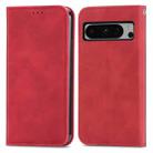 For Google Pixel 8 Retro Skin Feel Magnetic Horizontal Flip Leather Phone Case(Red) - 2