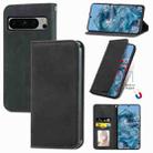 For Google Pixel 8 Pro Retro Skin Feel Magnetic Horizontal Flip Leather Phone Case(Black) - 1