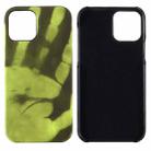 For iPhone 15 Thermal Sensor Discoloration Silicone Phone Case(Black Green) - 1