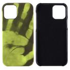 For iPhone 15 Pro Thermal Sensor Discoloration Silicone Phone Case(Black Green) - 1