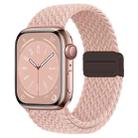 For Apple Watch SE 2023 44mm Nylon Woven Magnetic Fold Buckle Watch Band(Milk Tea Color) - 1