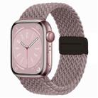 For  Apple Watch SE 2023 40mm Nylon Woven Magnetic Fold Buckle Watch Band(Smoke Purple) - 1