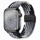 For Apple Watch Ultra 2 49mm Nylon Woven Magnetic Fold Buckle Watch Band(Grey Black) - 1