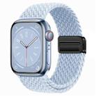 For Apple Watch Ultra 2 49mm Nylon Woven Magnetic Fold Buckle Watch Band(Misty Blue) - 1