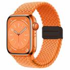 For Apple Watch Ultra 2 49mm Nylon Woven Magnetic Fold Buckle Watch Band(Orange) - 1