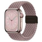 For Apple Watch Series 9 41mm Nylon Woven Magnetic Fold Buckle Watch Band(Smoke Purple) - 1