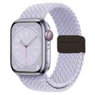 For Apple Watch Ultra 49mm Nylon Woven Magnetic Fold Buckle Watch Band(Smoke Purple) - 1