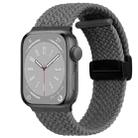 For Apple Watch Ultra 49mm Nylon Woven Magnetic Fold Buckle Watch Band(Grey) - 1