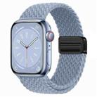 For  Apple Watch Series 8 45mm Nylon Woven Magnetic Fold Buckle Watch Band(Yanqing) - 1