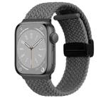 For Apple Watch SE 2022 44mm Nylon Woven Magnetic Fold Buckle Watch Band(Grey) - 1