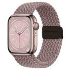 For Apple Watch Series 7 41mm Nylon Woven Magnetic Fold Buckle Watch Band(Smoke Purple) - 1