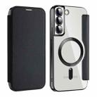 For Samsung Galaxy S22+ 5G Shield MagSafe RFID Anti-theft Leather Phone Case(Black) - 1